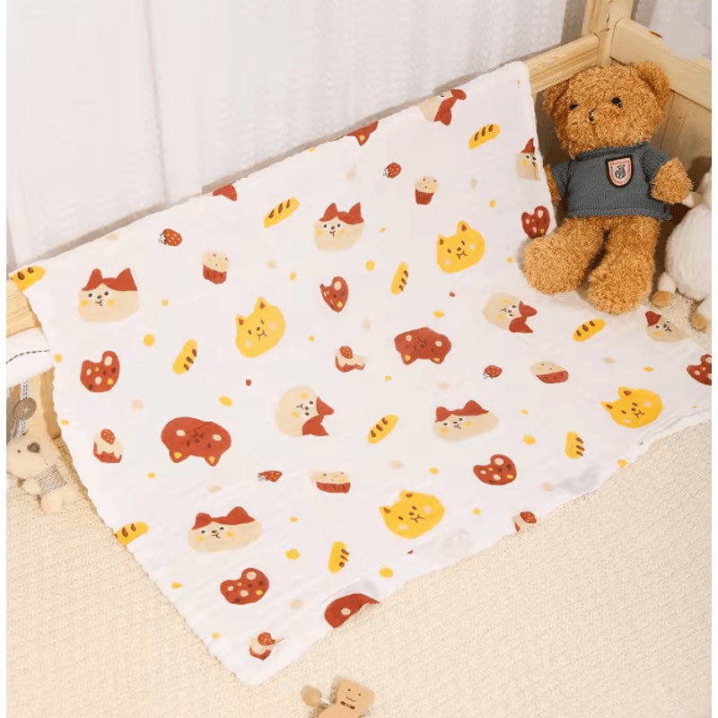 PureGauze Cotton Baby Bath Towel Four Layer Muslin Swaddle Blanket 16