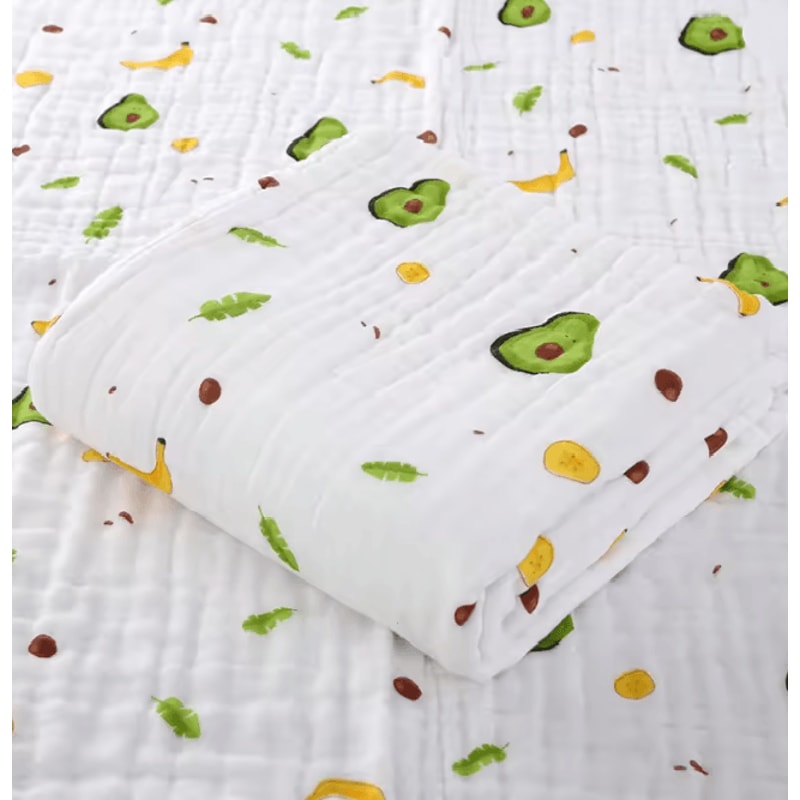 PureGauze Cotton Baby Bath Towel Four Layer Muslin Swaddle Blanket 8