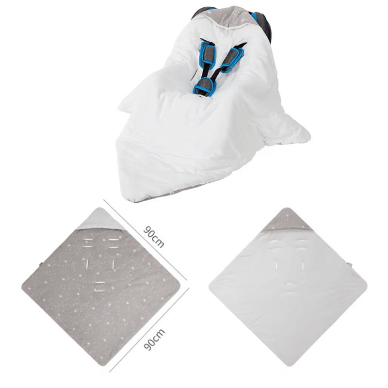 WindCocoon Hooded Baby Wrap Blanket Newborn Car Seat Envelope 1
