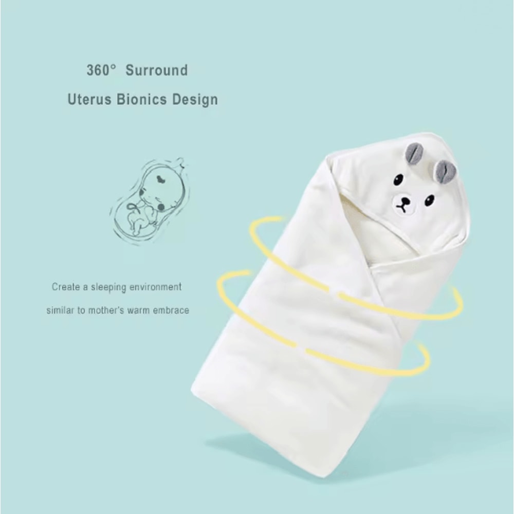 SnuggleHood Coral Fleece Baby Bath Towel Hooded Swaddle Wrap 2