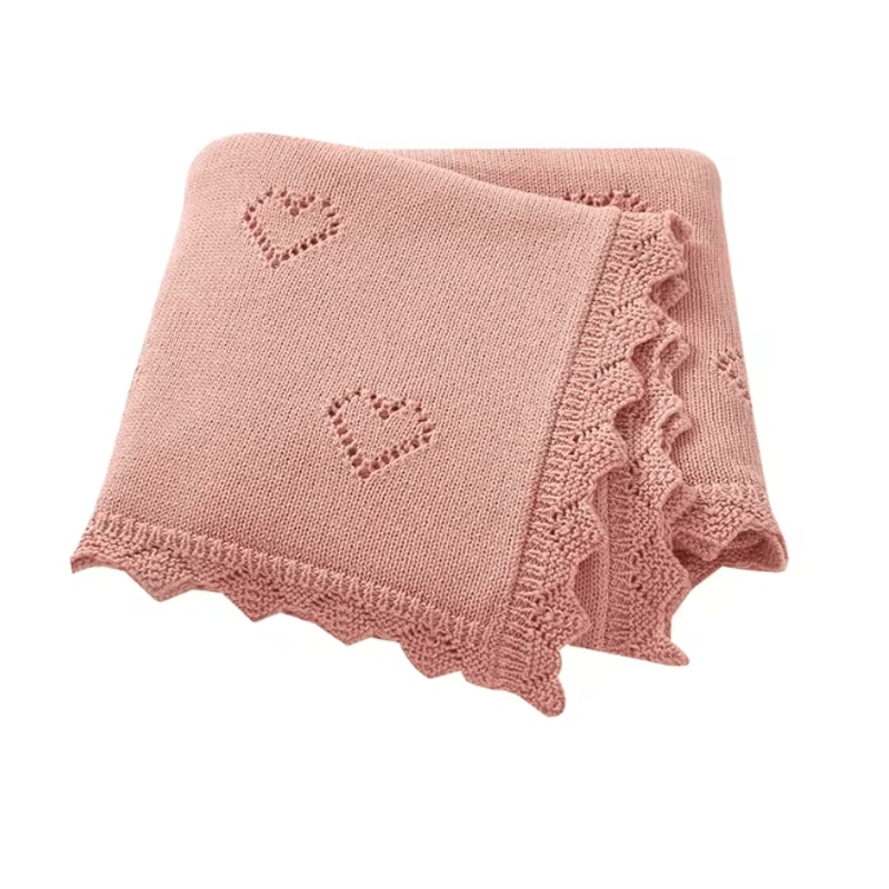 CozyKnit Cotton Baby Blanket Ultra Soft Newborn Swaddle Wrap 7