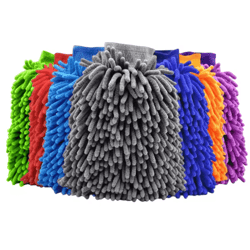 dualsoft microfiber car wash mitt double sided chenille glove