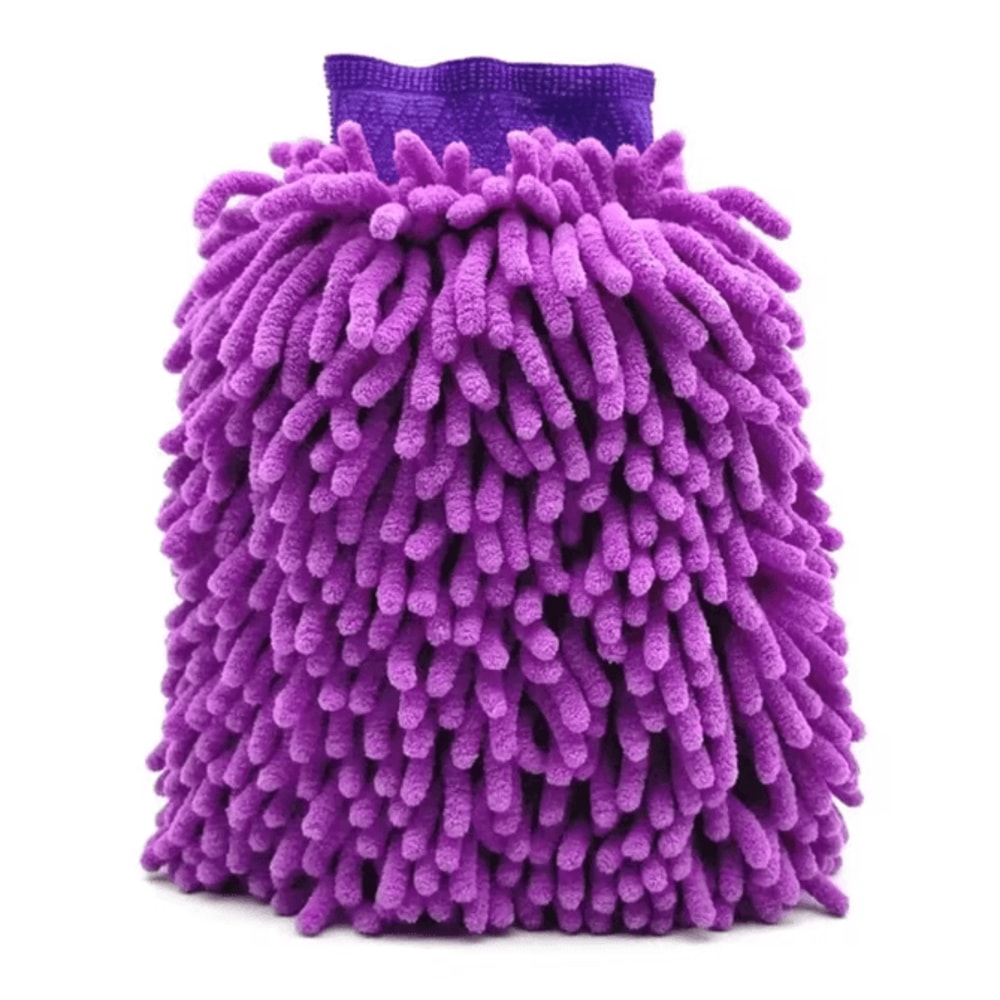 DualSoft Microfiber Car Wash Mitt Double Sided Chenille Glove 3
