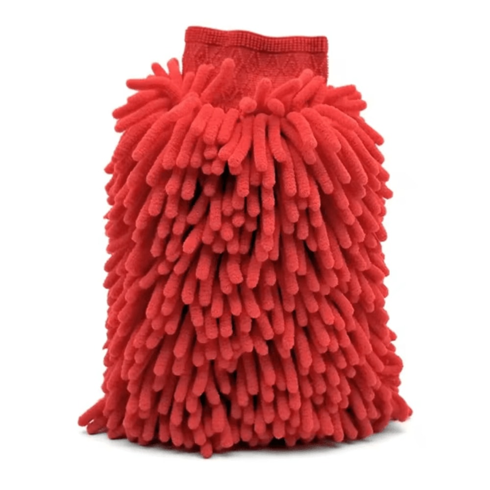 DualSoft Microfiber Car Wash Mitt Double Sided Chenille Glove 4