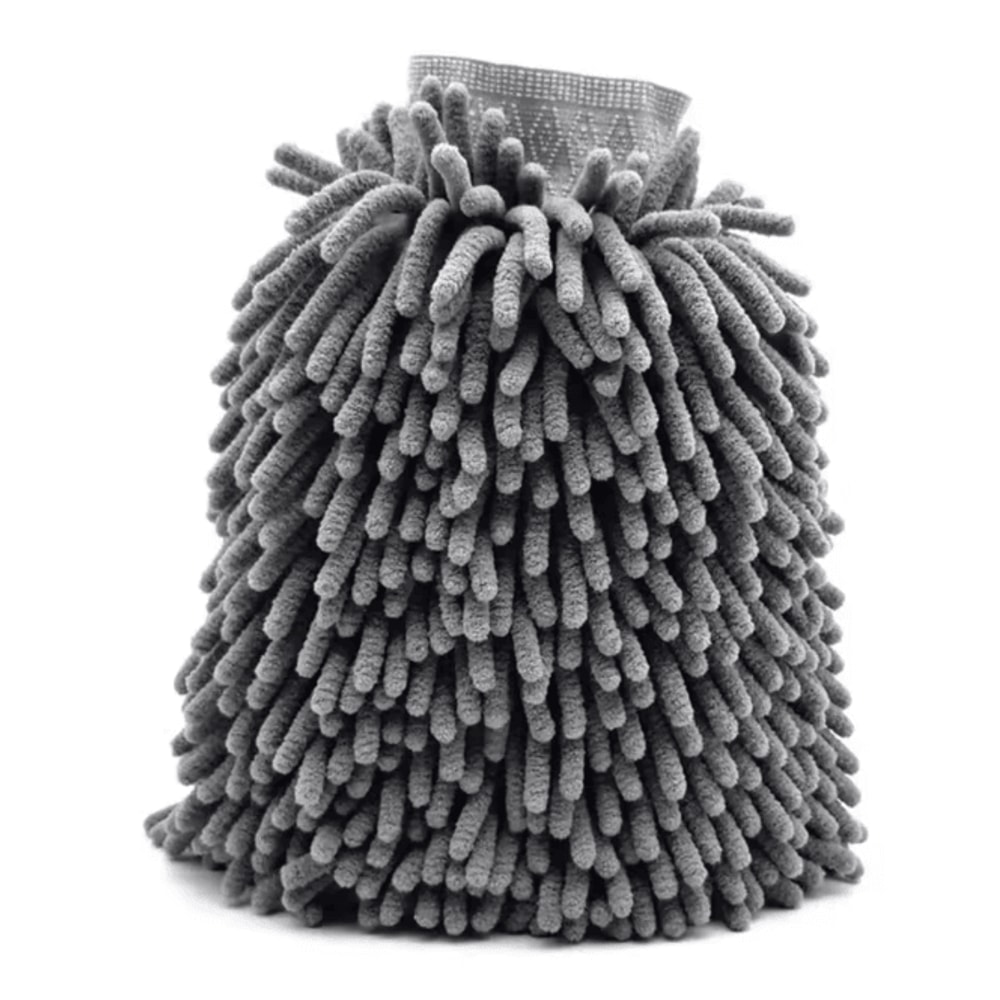 DualSoft Microfiber Car Wash Mitt Double Sided Chenille Glove 8