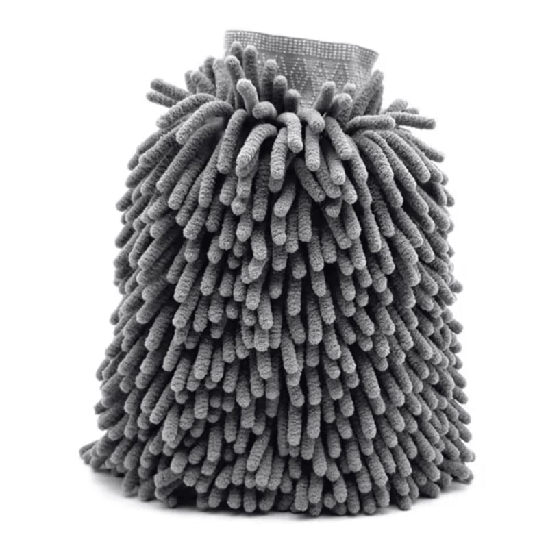 DualSoft Microfiber Car Wash Mitt Double Sided Chenille Glove 8