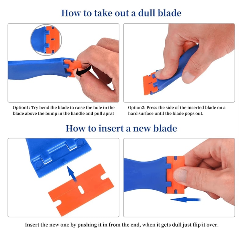 SafeEdge Plastic Razor Blade Scraper Tool With Replaceable Blades 2