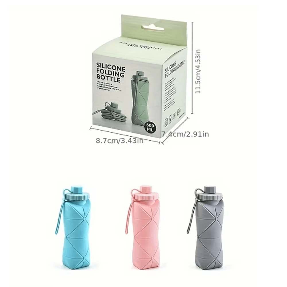 HydraFold Collapsible Water Bottle Portable Silicone Travel Cup 2