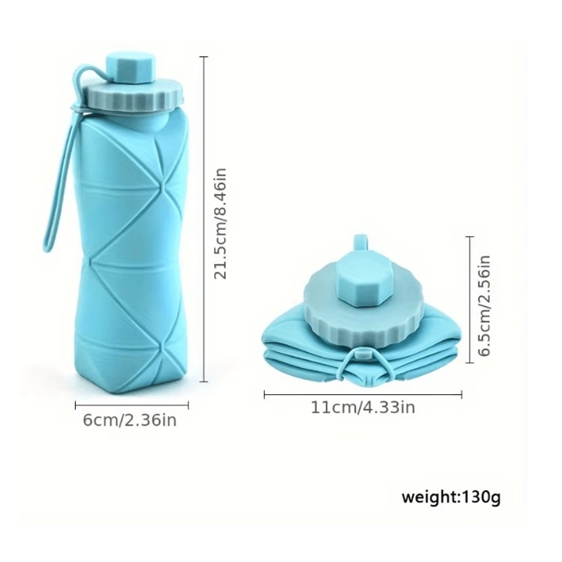 HydraFold Collapsible Water Bottle Portable Silicone Travel Cup 3
