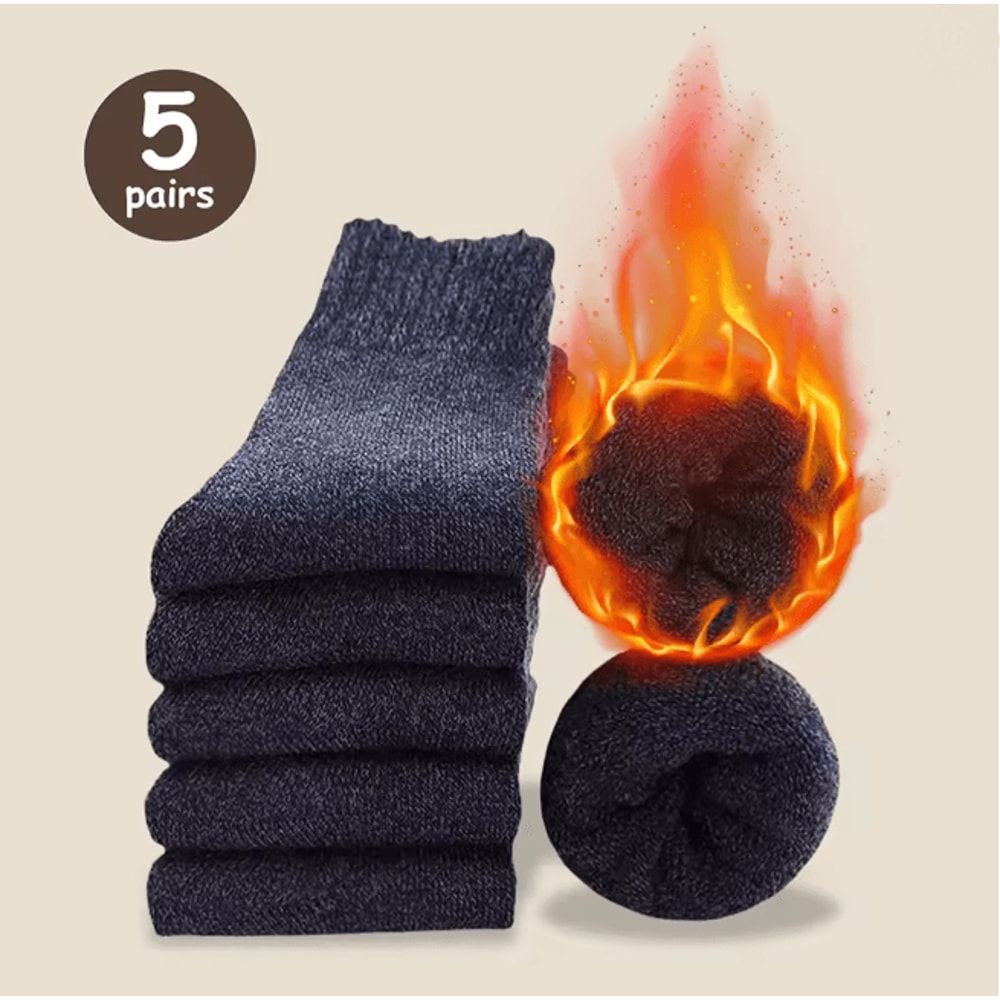 ThermaStride Mens Winter Warm Thick Towel Socks 9