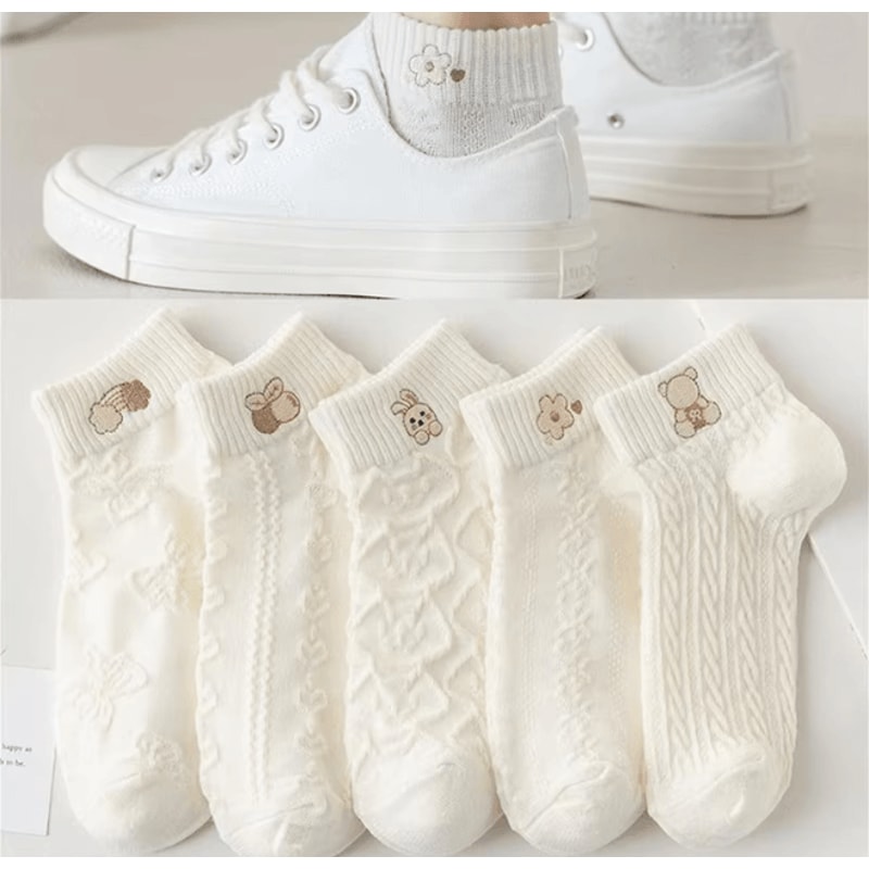 SunnySteps Women Cute Ankle Socks 5 Pair Pack 0