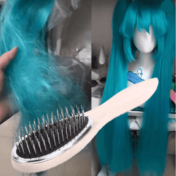proglide anti static wig brush with steel comb teeth