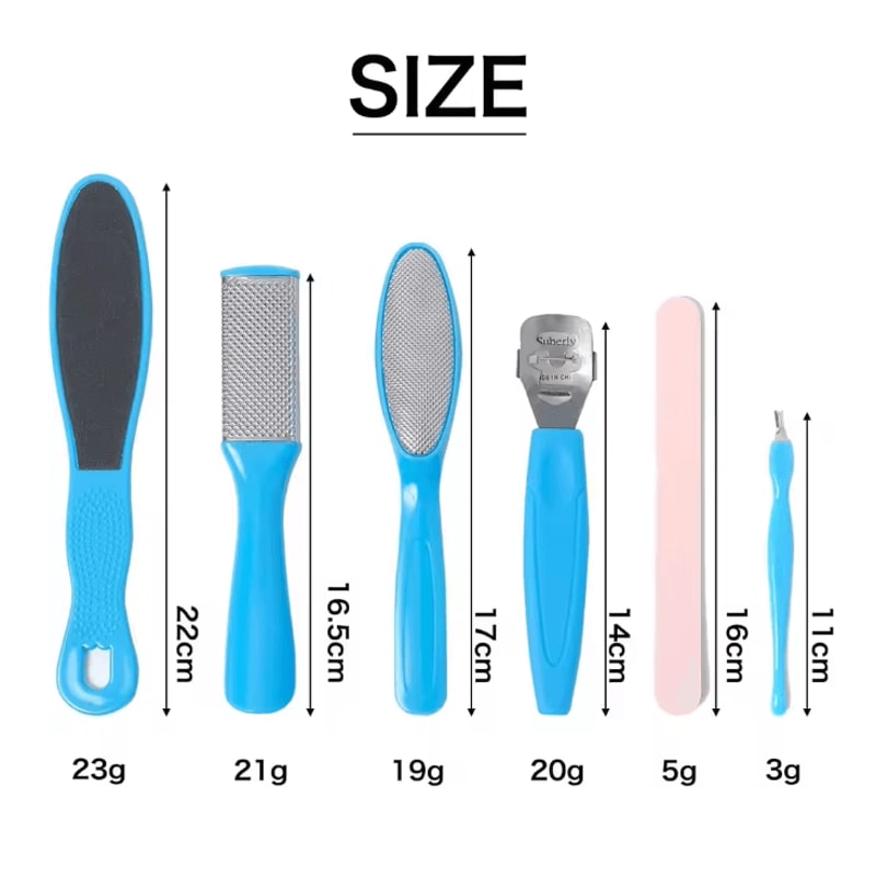 SmoothStep 8 Piece Foot Callus Remover Pedicure Kit 1