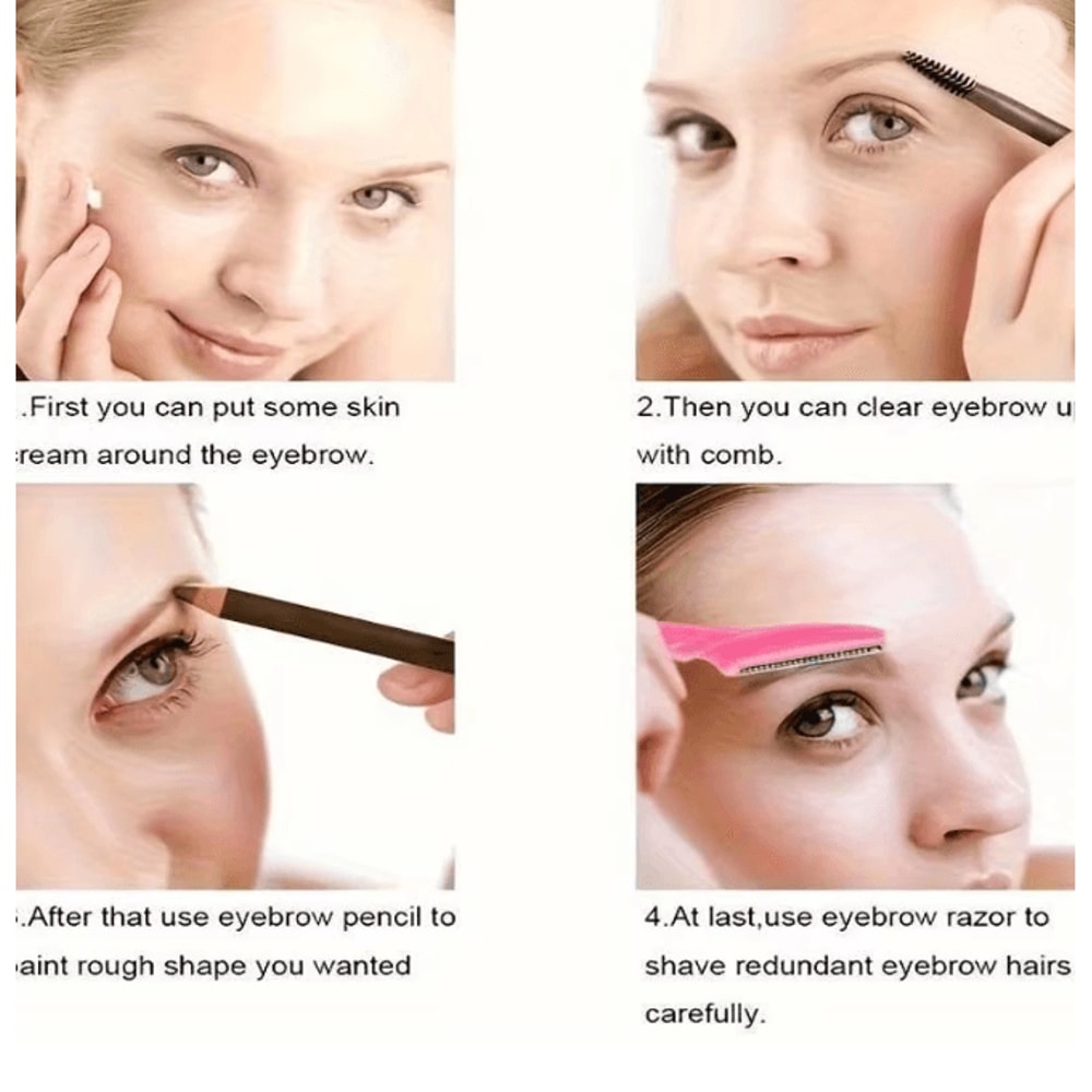 SilkEdge Eyebrow Shaver Set Multi Purpose Facial Hair Trimmer 2