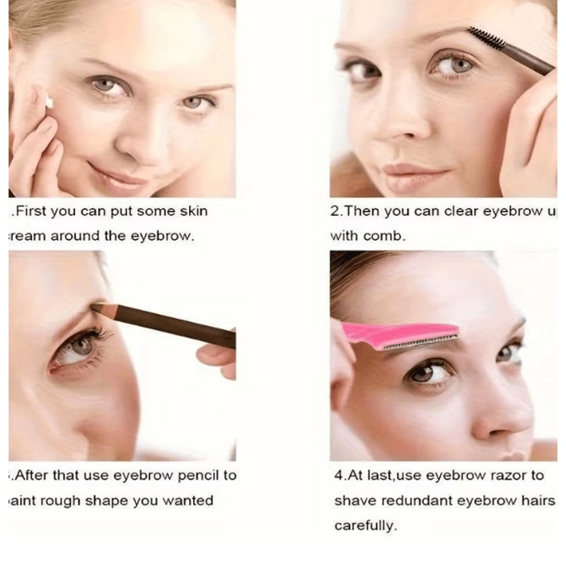 SilkEdge Eyebrow Shaver Set Multi Purpose Facial Hair Trimmer 2