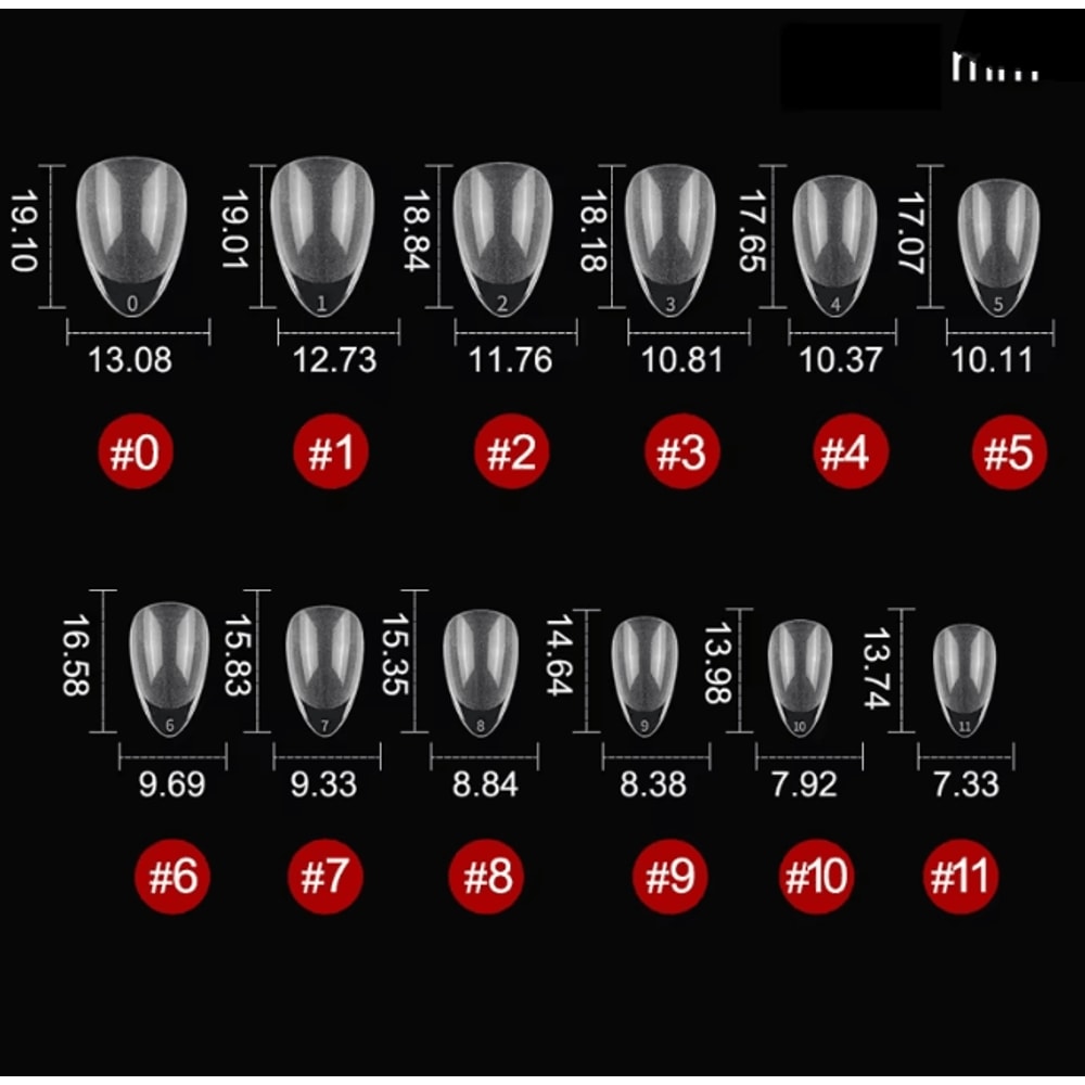SculptPro XXS Almond Soft Gel Nail Tips 120 Piece Set 2
