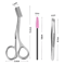 PrecisionPro Stainless Steel Eyebrow Scissors With Comb 4