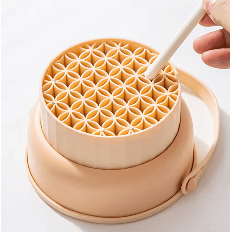 CleanPro Makeup Brush Cleaning Bowl And Drying Rack Set 1