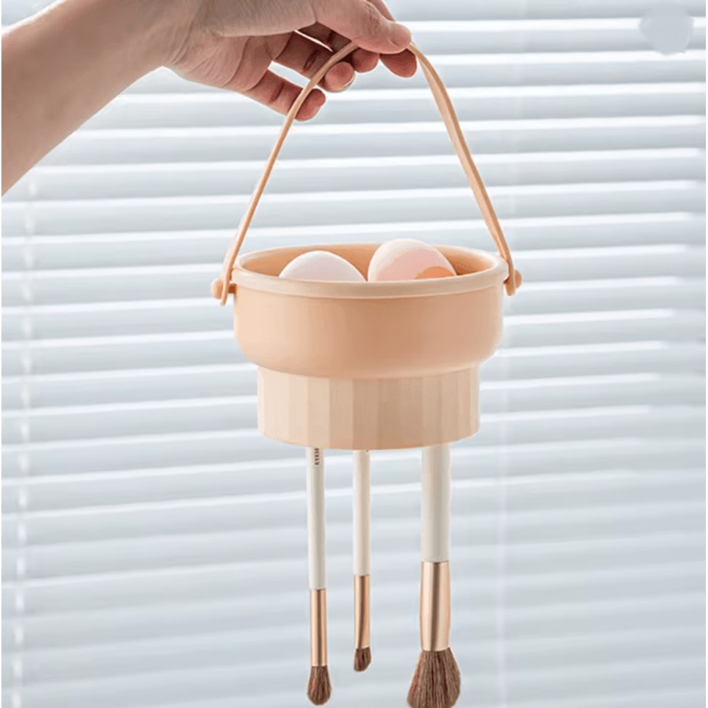 CleanPro Makeup Brush Cleaning Bowl And Drying Rack Set 4