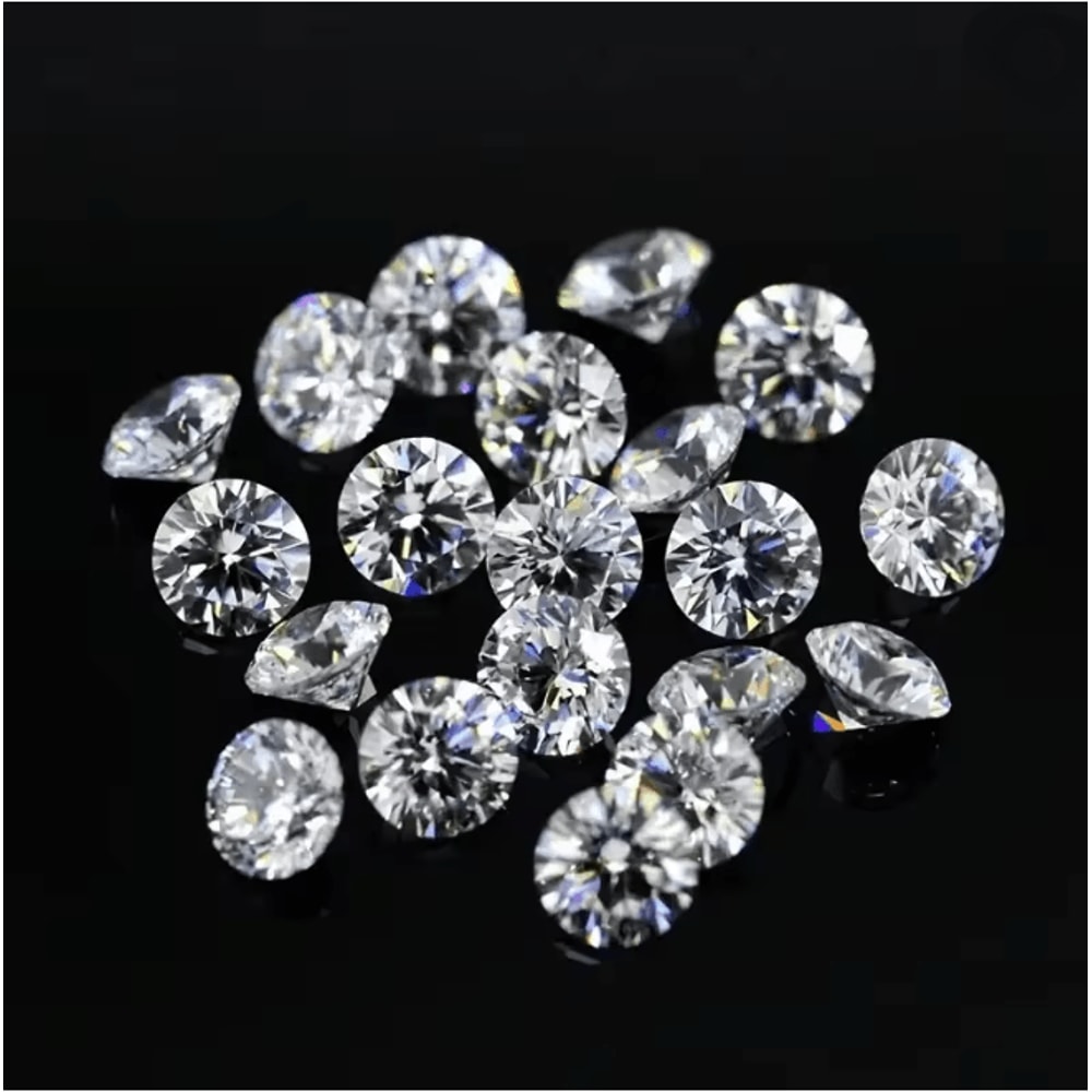SparkCraft 50 Piece 6mm Cubic Zirconia Loose Stones For Jewelry Making 0