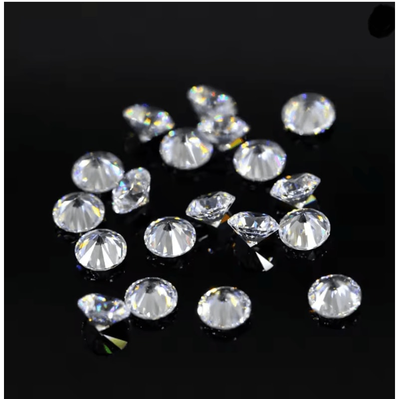 SparkCraft 50 Piece 6mm Cubic Zirconia Loose Stones For Jewelry Making 2
