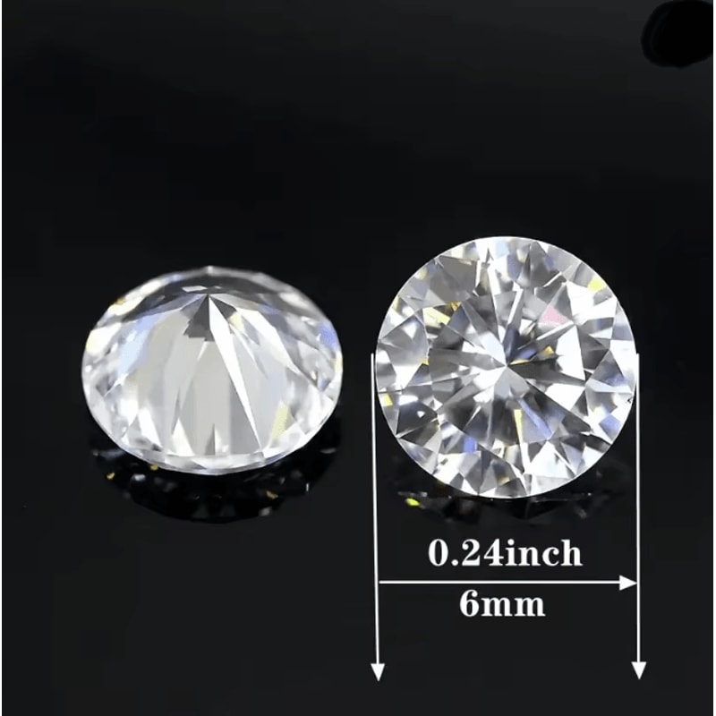 SparkCraft 50 Piece 6mm Cubic Zirconia Loose Stones For Jewelry Making 4