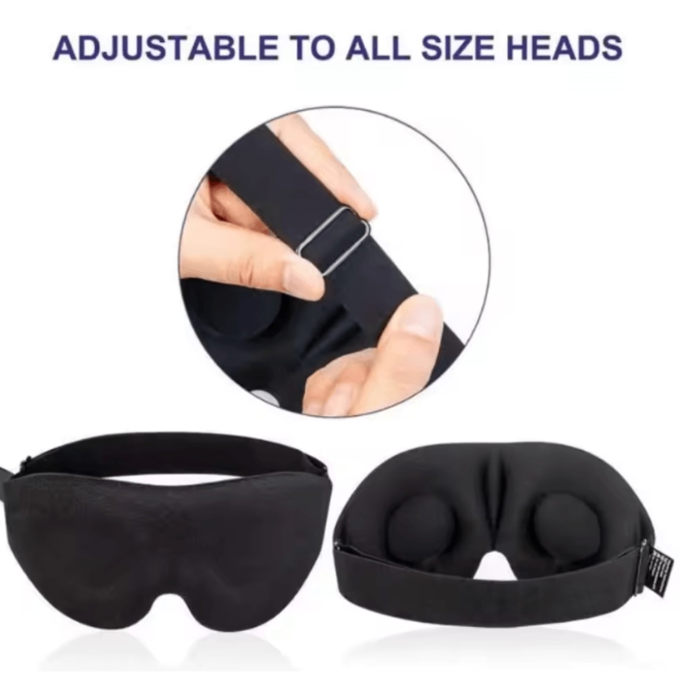 NightEase 3D Adjustable Light Blocking Sleep Mask 2