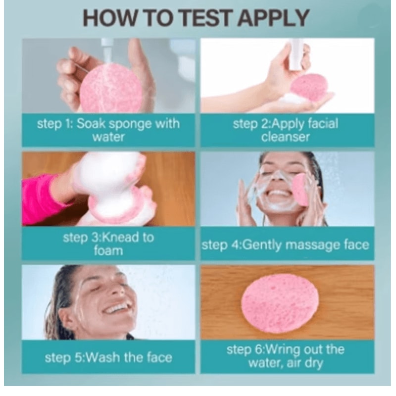 PureFoam Natural Wood Pulp Face Cleansing Sponge Set 1