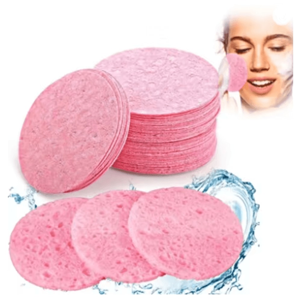 PureFoam Natural Wood Pulp Face Cleansing Sponge Set 4