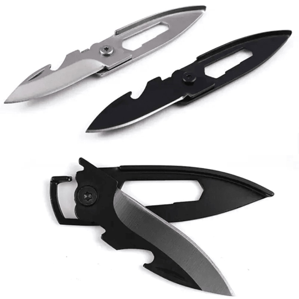 TrailEdge Mini EDC Folding Keychain Knife Multi Tool 0