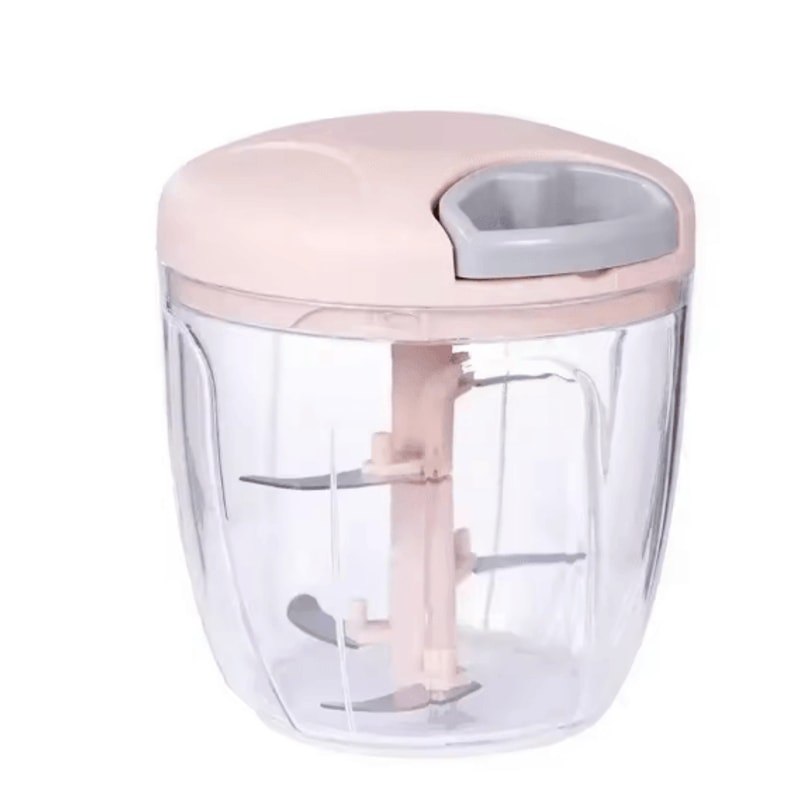 Stainless Steel Garlic Press And Manual Vegetable Chopper Tool 8