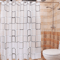 Waterproof PEVA Shower Curtain With Modern Geometric Plaid Design 3