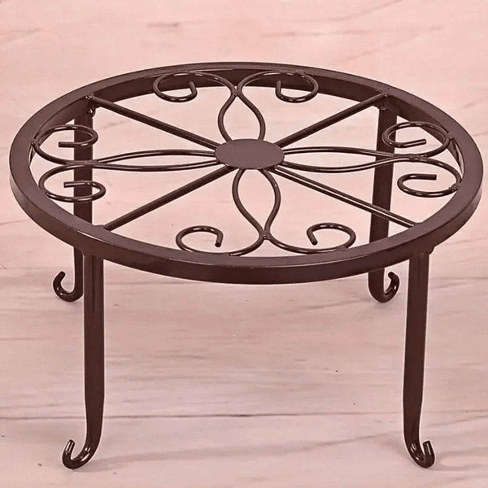 Retro Wrought Iron Plant Stand For Indoor And Outdoor Display 1