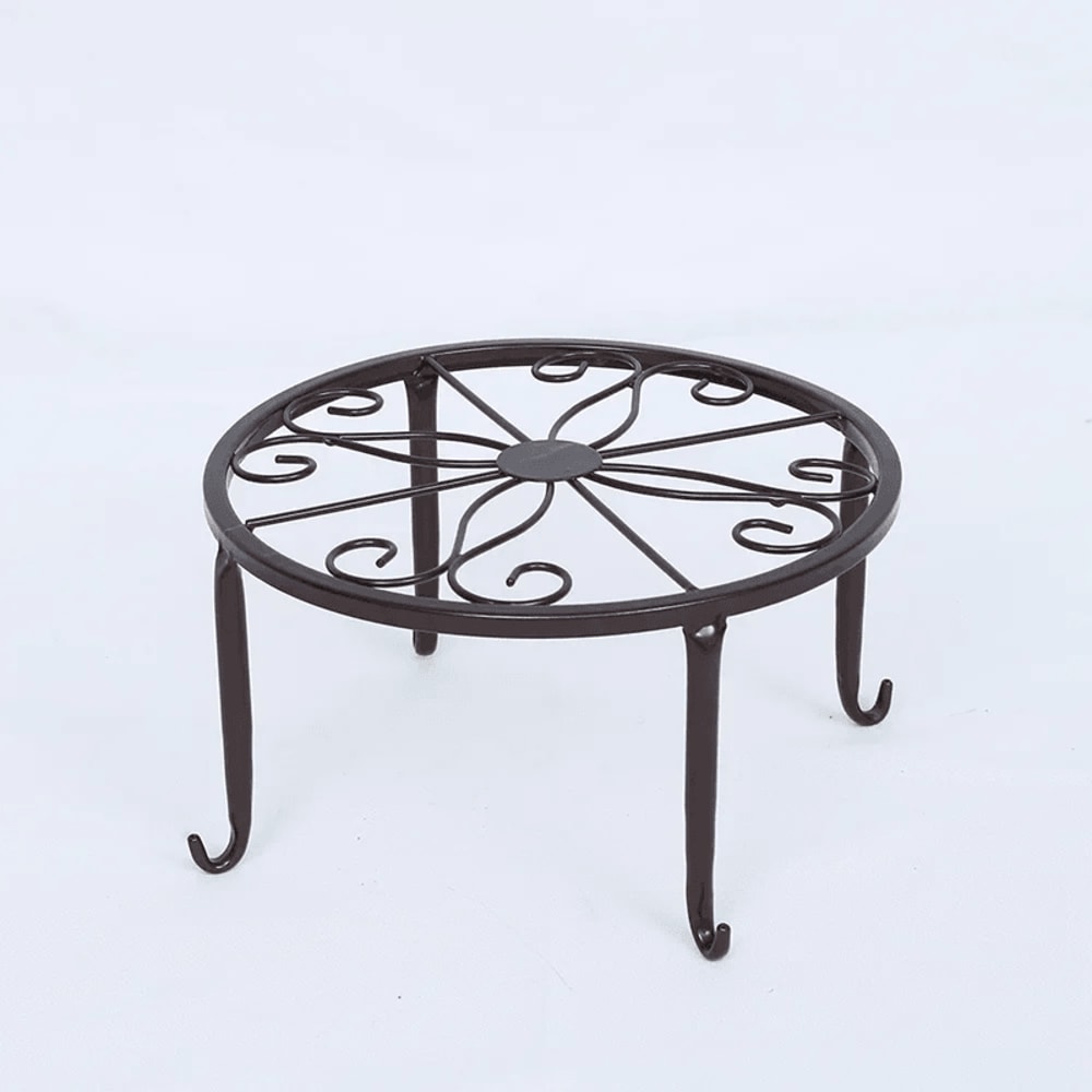 Retro Wrought Iron Plant Stand For Indoor And Outdoor Display 3