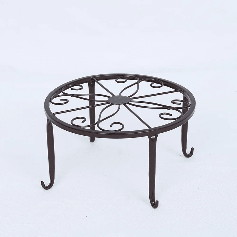 Retro Wrought Iron Plant Stand For Indoor And Outdoor Display 3
