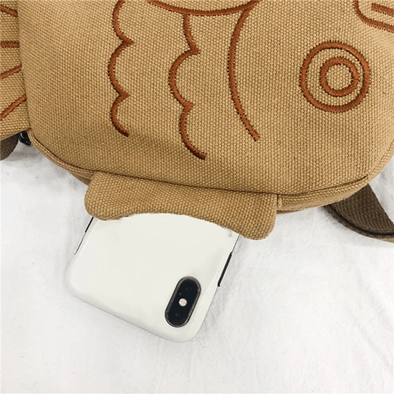 Cute Fish Shape Canvas Crossbody Messenger Bag 1
