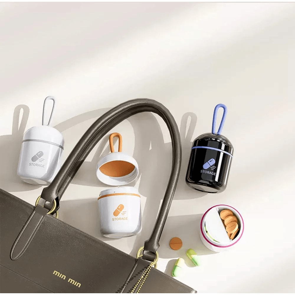 Mini Waterproof Pill Box Portable Medication Storage Case 2