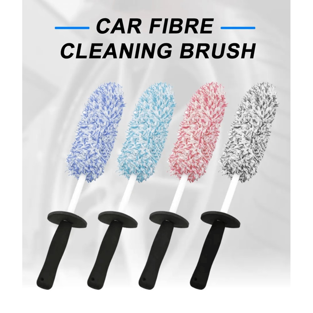 Microfiber Car Wash Glove And Wheel Cleaning Brush With Handle 0