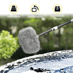 telescoping car wash brush with 15 degree bend and long handle