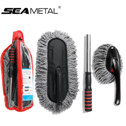 seametal microfiber car wash mop with extendable handle