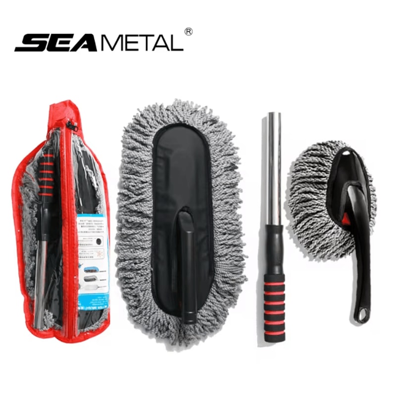 SEAMETAL Microfiber Car Wash Mop With Extendable Handle 0