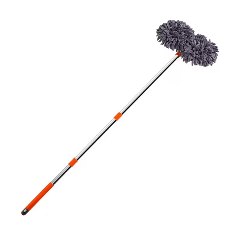 LEIBOO Chenille Car Wash Mop With Telescopic Handle And Double Brush Head 4