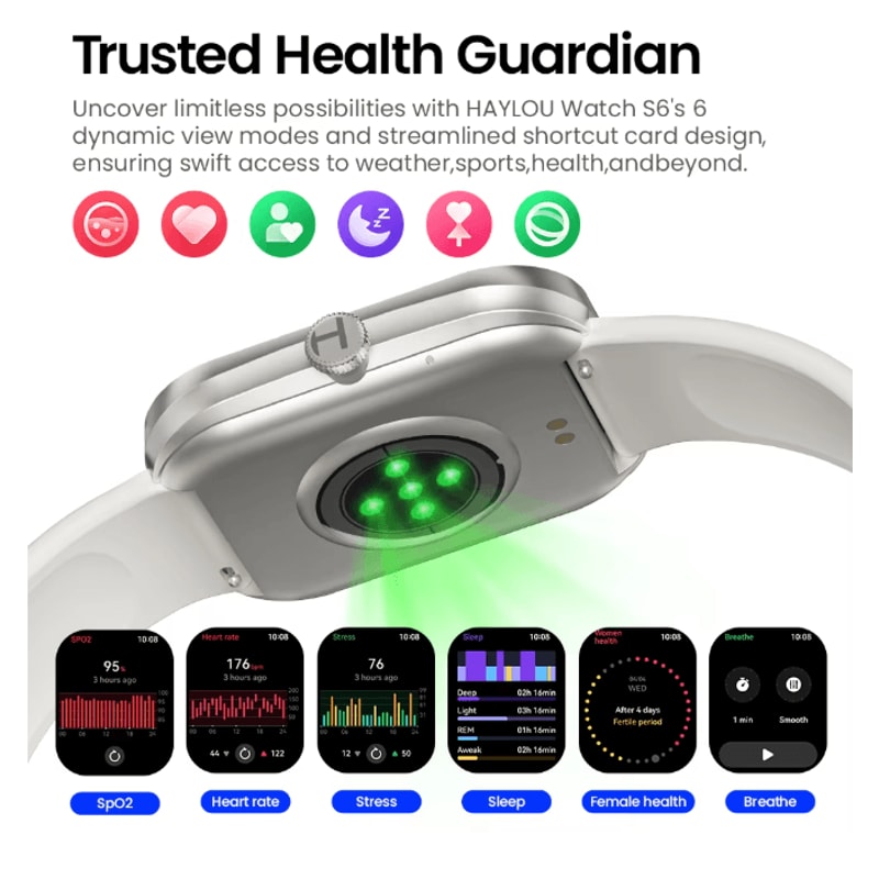 HAYLOU Watch S6 Smart Watch With Voice Calling And Health Monitoring 2