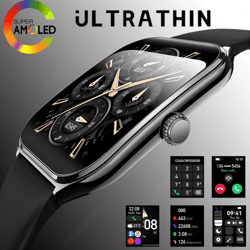 ultraslim amoled smart watch with always on display and call reminder