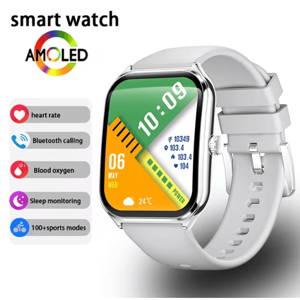 UltraSlim AMOLED Smart Watch With Always On Display And Call Reminder 4
