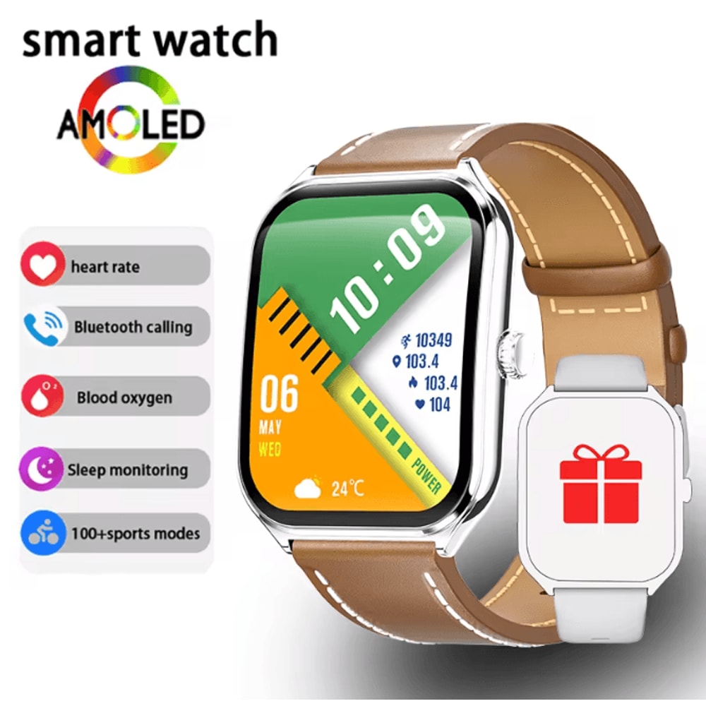 UltraSlim AMOLED Smart Watch With Always On Display And Call Reminder 7