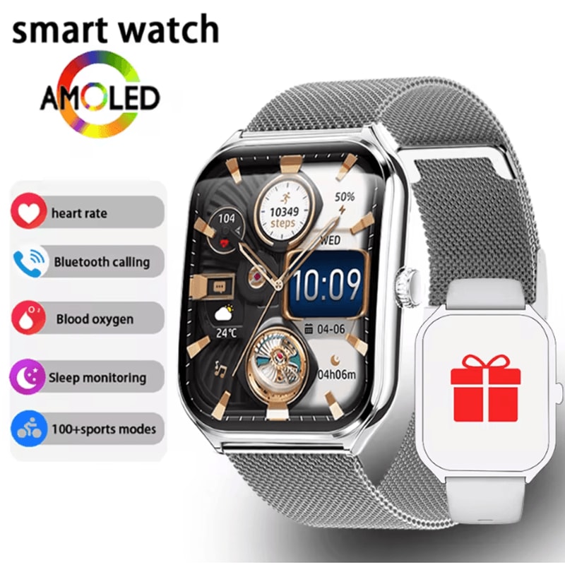 UltraSlim AMOLED Smart Watch With Always On Display And Call Reminder 9