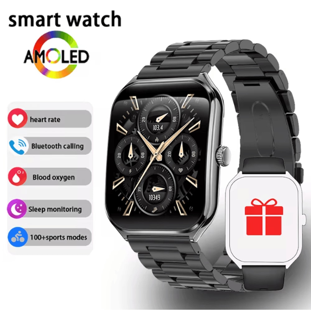 UltraSlim AMOLED Smart Watch With Always On Display And Call Reminder 10