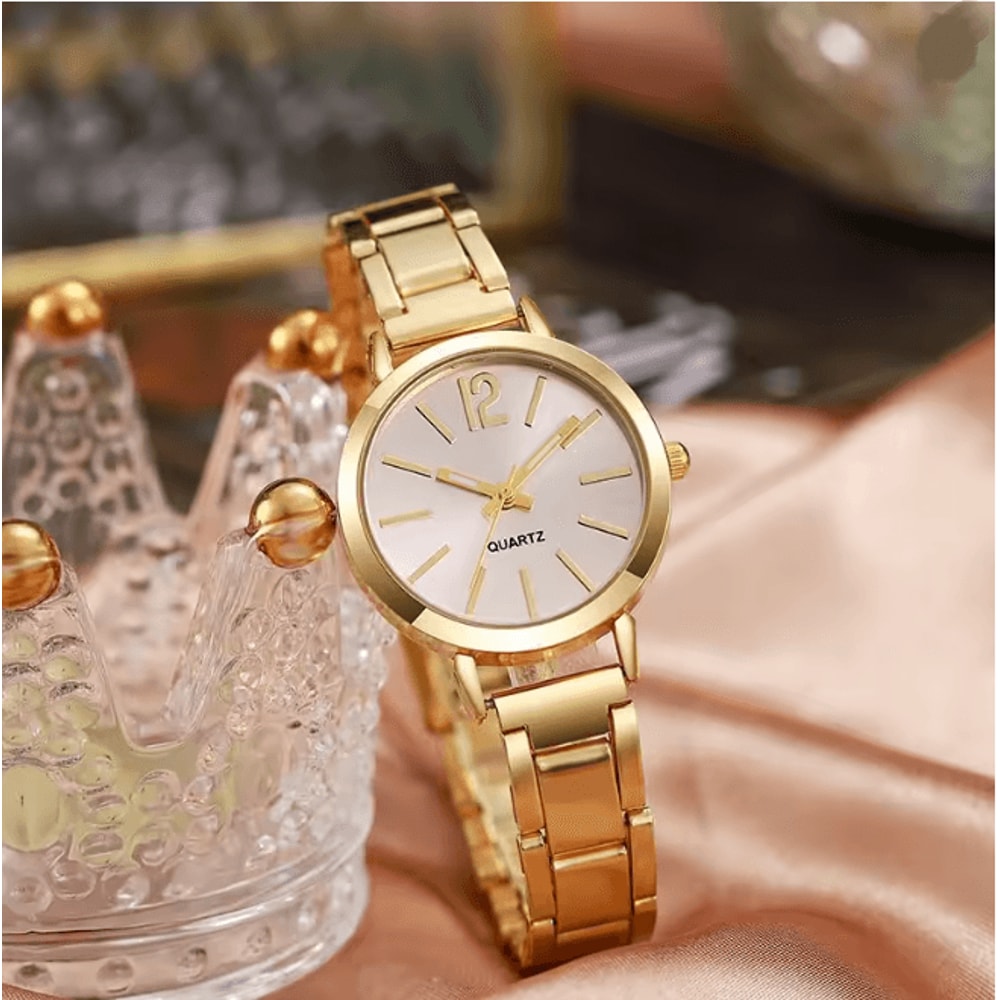 Luna Grace Stainless Steel Women Quartz Watch With Simple Circular Dial 4