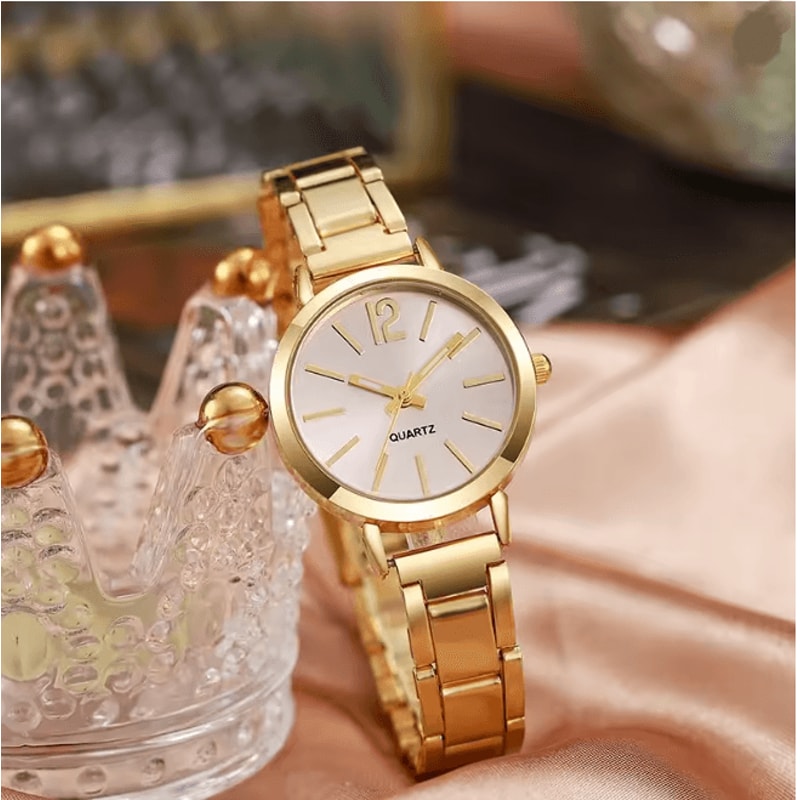Luna Grace Stainless Steel Women Quartz Watch With Simple Circular Dial 4